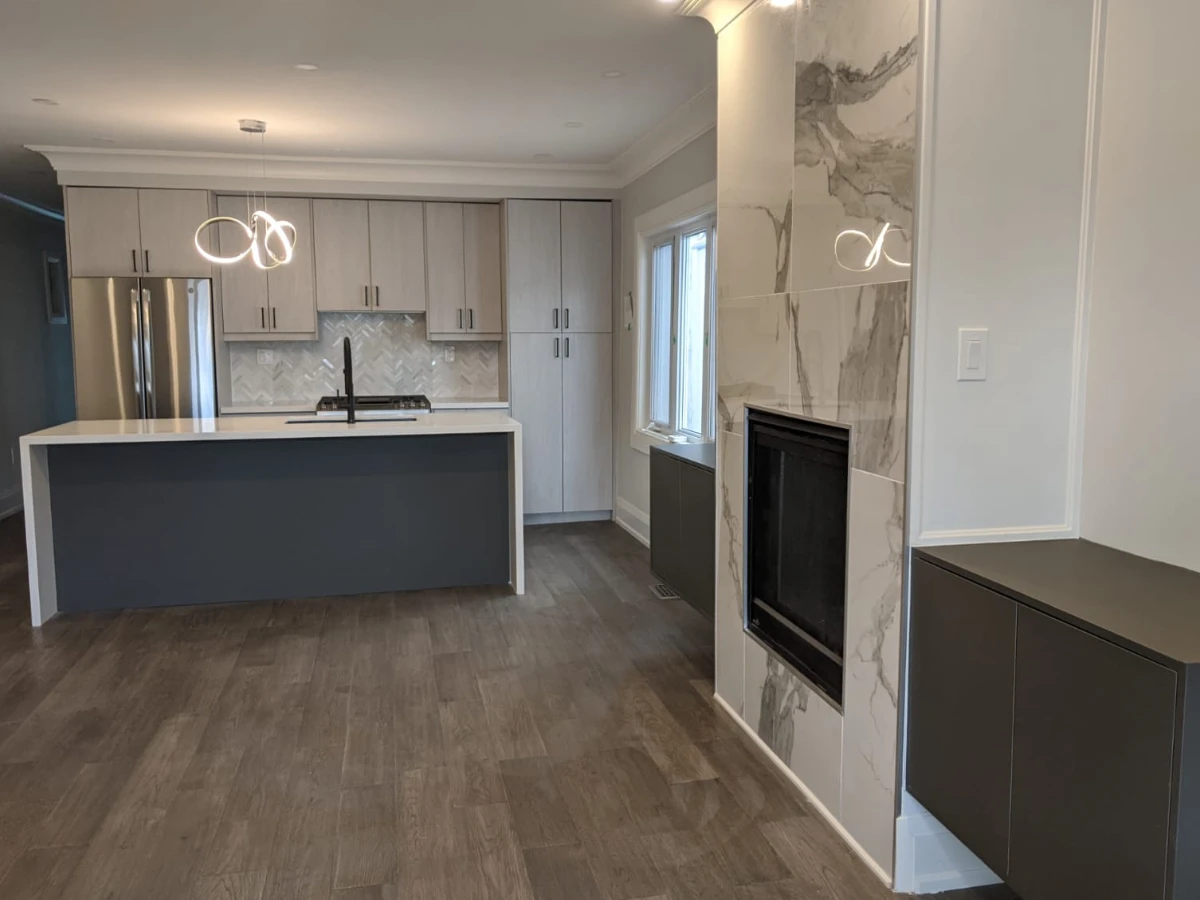 Kitchen, Fireplace & Basement Bathroom Renovation2