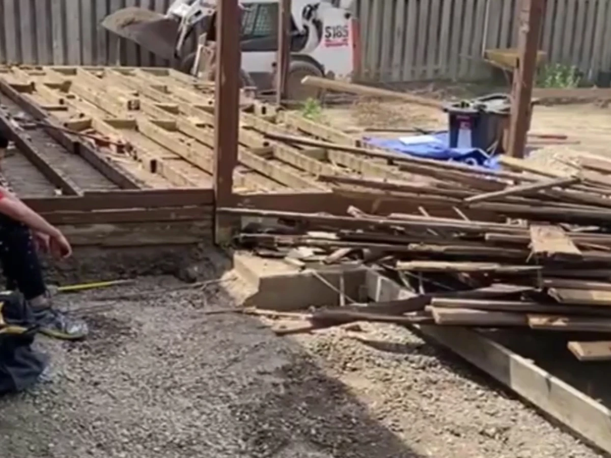 New concrete walkways